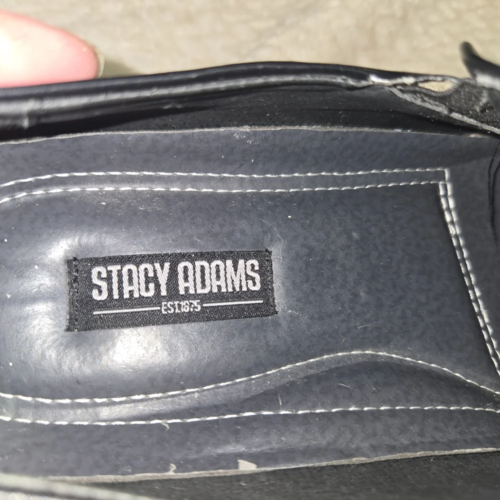 Stacy Adams Black Leather Slip-On Dress Loafers Men's Size 9M